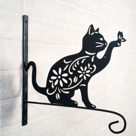 201-003b bracket 201-003b cat with carved butterfly 29x2x30 cm-1
