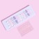 Follow nails, 24 pcs, with adhesive plates, almond shape, white/pink/lilac color