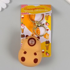 Trick rubber with carbine anti -stress Kapibara puffs a bubble of 5x4.7x6.5 cm