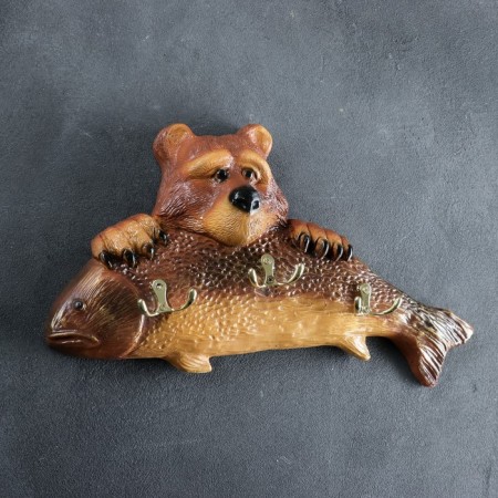Broat "Bear with fish" 22x44cm-5