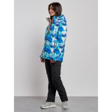 Ski costume female winter, size 46, blue color-1