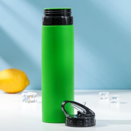 Water bottle "Siley", 450 ml (silicone housing), Mix color-4