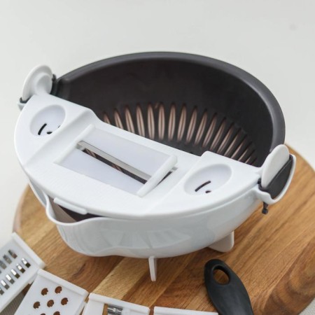 Magisthuman Majestic multifunctional vegetable engine, with a drain basket, 22.3 × 13.5 × 22.5 cm, white-gray color-5