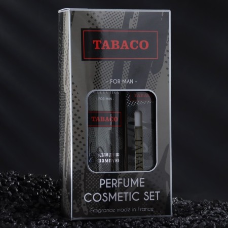 Gift set of men's Tabaco, shower gel 250 ml, perfume water, 30 ml