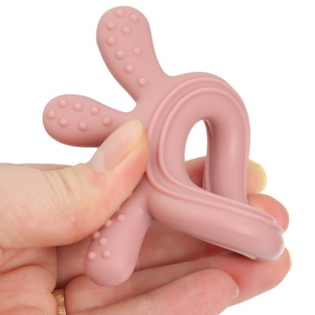 Silicone teething "Octopus", pink color, Mum & Baby-5