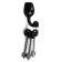 Furniture hook Cappio Chalice, one -rod, black