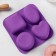 Silicone form for baking “Figures and Heart”, 16 × 17 cm, 4 cells (7 × 7 cm), Mix color