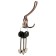 Hook furniture tundra TKT004, three -rod, copper