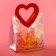 Gift package from PVC, red, irredist, 20 x 18 x 10 cm