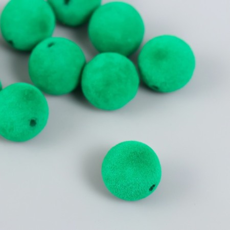 Beads for creativity velvet spraying "Green Forest" set 10 pcs d = 1.4 cm-1