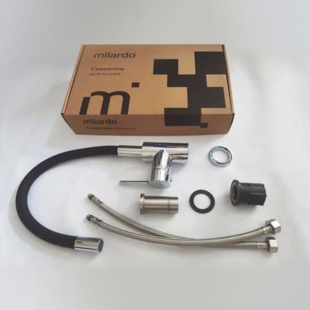 MILARDO MEAL M01SB0FM05 kitchen mixer, pour 241 mm, flexible surge, chromium-3
