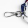 A chain with a scarf for a bag, with carbines, 9 × 14 mm, 40 cm, blue/silver color