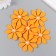 Foamir's blank "Flower" orange, felt, 4.5 cm x 4.5 cm (set 6 pcs)