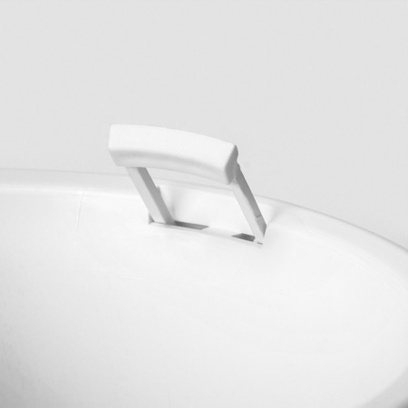 Kashpo for flowers with an insert "Valencia", 2.8 liters, white color-6
