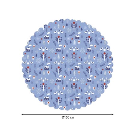 The tablecloth “Winter evening”, round, Saten, d = 150 cm