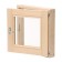 Window, 40 × 40cm, single -chamber double -glazed window linden