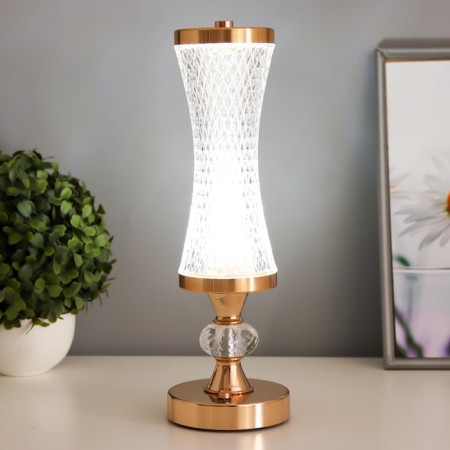 Table lamp touch Buildi LED 3W 3000-6000K USB AKB Dimmer gold 9.5x9.5x29.5 cm 102220-1