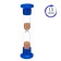 Sanding clock desktop for 15 minutes, h- 17 cm, d - 4.4 cm, package package, mix