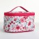 Cosmetic bag with lightning, white/pink color