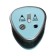 Electric grinder 2 holes Brauberg Dual, power from 4 AA batteries, blue 270578
