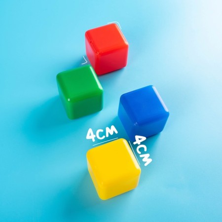 A set of colored cubes, "Smeshariki", 20 pcs., 4 × 4 cm-4