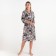 Women's bathrobe Ethel "Leopard" sleeve 3/4, size 50-52, waffle 200g/m2, 100% cotton