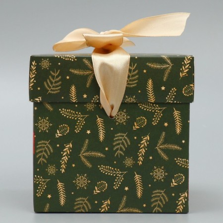 Folding box "New Year's balls", 10 x 10 x 10 cm, New Year-5
