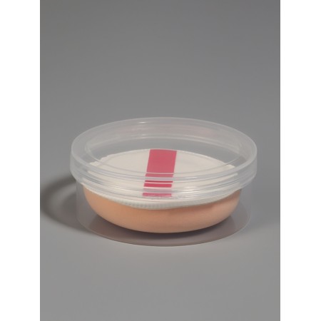 Sponge d/makeup Circle C hold D5cm in the layer case Latex white bag QF-6