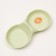 Double plastic bowl 2 x 160 ml, 24 cm x 11.5 cm x 3 cm, green