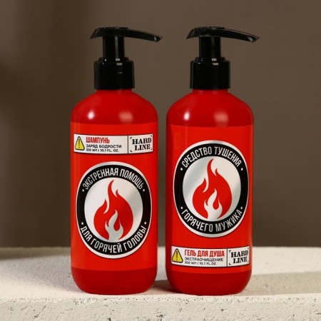 Set "INFORMATED Pure Serve", shower gel and shampoo, 2x300, washcloth with handles-2