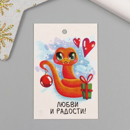 Cardboard "Good luck in the new year" set of 10 pcs (5 types) 4x6 cm-2