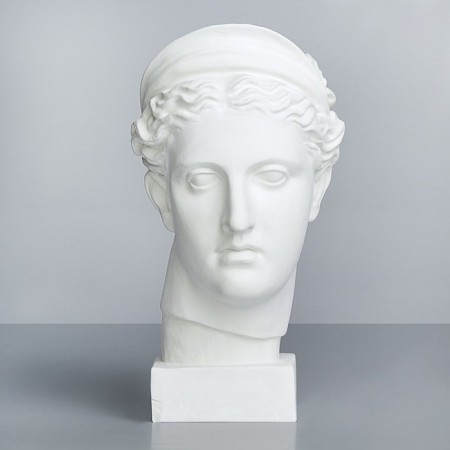 Gypsum figure Diana's head, 20 x 34 x 37 cm-1