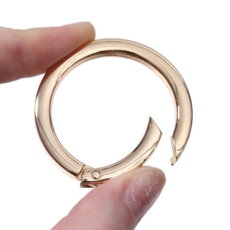 Carabin ring is flat, d = 38/48 mm, thickness - 5 mm, 5 pcs, gold color-2