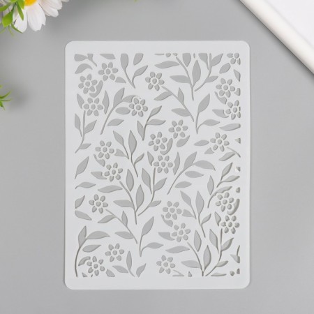 Stencil background plastic "Flower" 15x20 cm