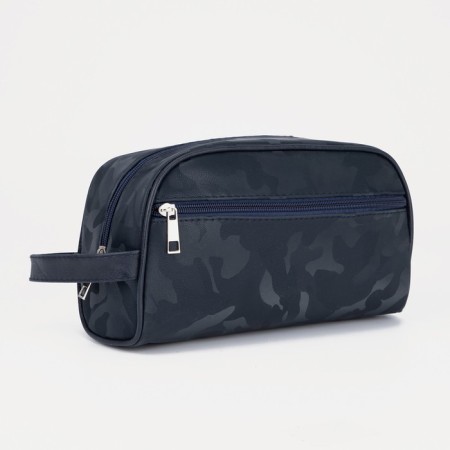 Lightning cosmetic bag, external pocket, blue color