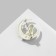 Brooch "Cosmonaut" on the moon, black and white color
