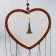 Wind Music Metal "Heart with Eiffel Tower" 4 tubes 5 bells d = 17 cm length 65cm