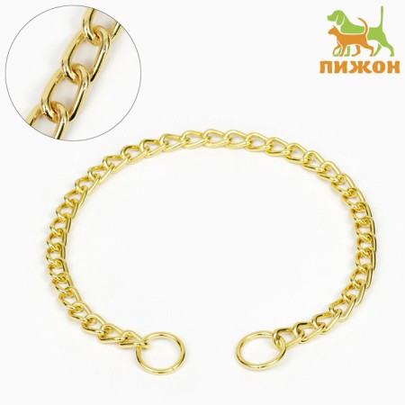 Collar - Metallic a single strain, 65 cm, wire thickness 3.5 mm, golden