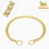 Collar - Metallic a single strain, 65 cm, wire thickness 3.5 mm, golden