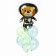 A set of balls "Bear in space", latex, foil, 9 pcs.