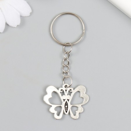Metal keychain "Blobo drawn" silver 3.1x2.5 cm-2