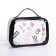 Cosmetic bag with lightning, black/transparent color
