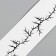 Tattoo on the body Black "Bracelet. Spikes" 20x3 cm