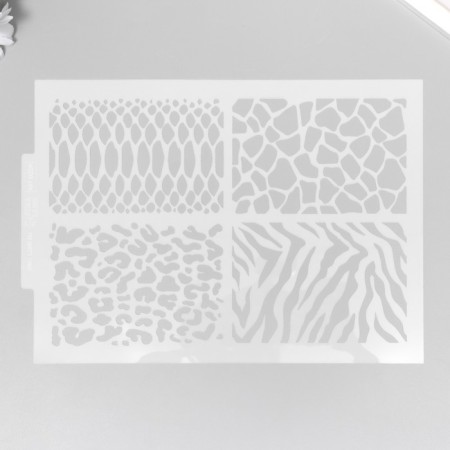 Plastic stencil "Zootex" 21x29.7 cm