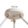SELENA CHANGURE 3CHA27 40W white-gold 54x54x25 cm