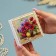 Casket "Bouquet of flowers in a vase", white, 10 × 10 cm, lacquer miniature