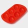 The form for baking the share "Easter. Easter eggs ”, silicone, 32.5 × 19.5 cm, 6 cells (9.7 × 6.8 cm), red color