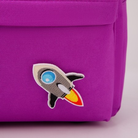 School textile “Cosmos”, 37 x 33 x 13 cm, Velcro, purple school backpack-6