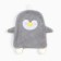 Lovelife hand towel "Penguin", col. Gray, 25x21 cm, 100% PE, microfiber 280 g/m2