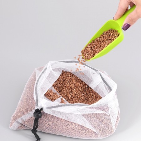 Nylon bag, for storage, 27 × 30 cm, with ties, mix, "microdist"-2